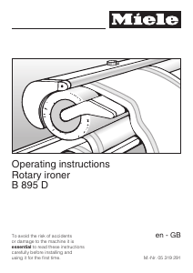 Handleiding Miele B 895 D Mangel