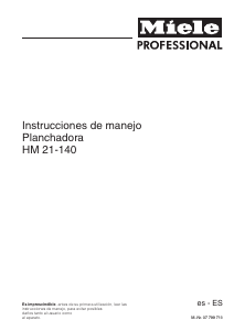 Manual de uso Miele HM 21-140 Mangle