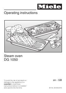 Manual Miele DG 1050 Oven
