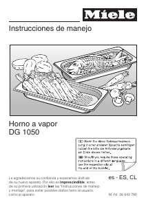 Manual de uso Miele DG 1050 Horno