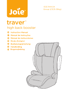 Manual de uso Joie Traver Asiento para bebé