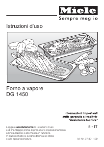 Manuale Miele DG 1450 Forno