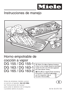 Manual de uso Miele DG 155 Horno