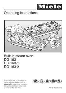 Manual Miele DG 163 Oven
