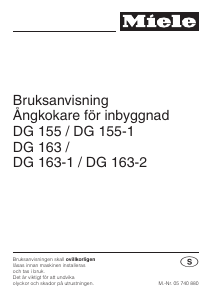 Bruksanvisning Miele DG 163 Ugn