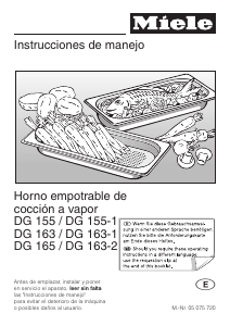 Manual de uso Miele DG 163-2 Horno