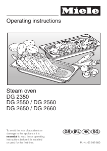 Manual Miele DG 2650 Oven