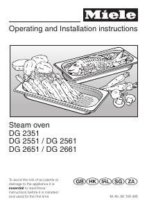 Manual Miele DG 2651 Oven