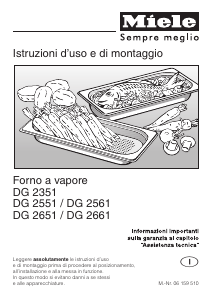 Manuale Miele DG 2651 Forno
