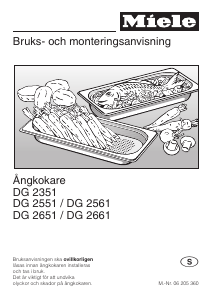 Bruksanvisning Miele DG 2651 Ugn