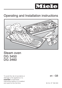 Manual Miele DG 3460 Oven