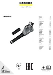 Manual Kärcher LB 930/36 Bp Refulator frunze