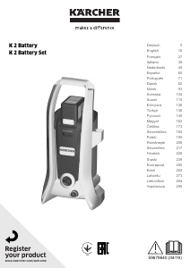 Manuale Kärcher K2 Battery Idropulitrice