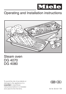 Manual Miele DG 4080 Oven