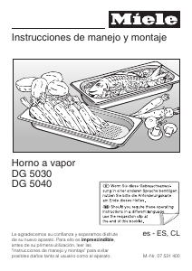 Manual de uso Miele DG 5040 Horno