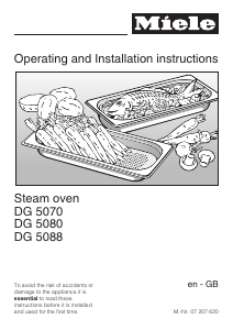 Manual Miele DG 5080 Oven