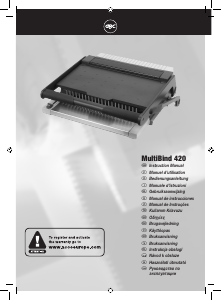 Manuale GBC MultiBind 420 Rilegatrice