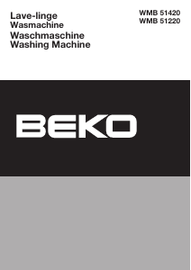 Manual BEKO WMB 51220 Washing Machine