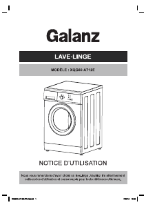 Mode d’emploi Galanz XQG60-A712E Lave-linge