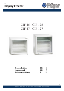 Manual Frigor CIF 127 Freezer