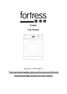 Handleiding Fortress FW1016B715 Wasmachine