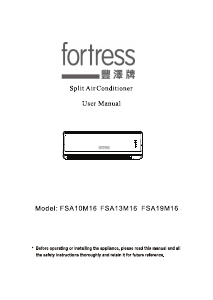 Manual Fortress FSA13M16 Air Conditioner