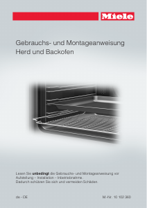 Bedienungsanleitung Miele H 2160 B Backofen