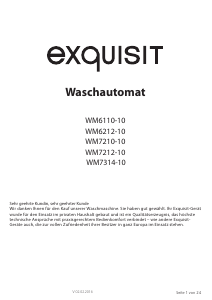 Bedienungsanleitung Exquisit WM 7212-10 Waschmaschine