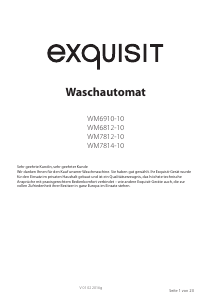 Bedienungsanleitung Exquisit WM 7812-10 Waschmaschine