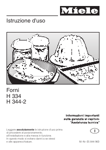 Manuale Miele H 334 B Forno