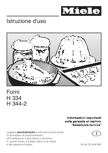Manuale Miele H 344 B Forno