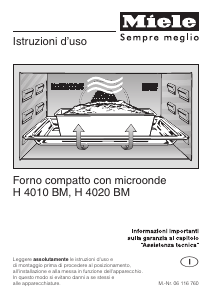 Manuale Miele H 4020 BM Forno