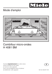 Mode d’emploi Miele H 4081 BM Four