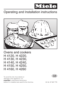 Manual Miele H 4250 B Oven