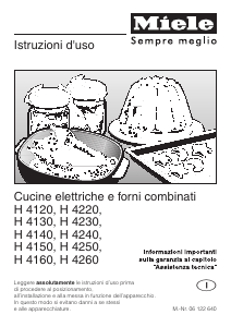 Manuale Miele H 4250 B Forno