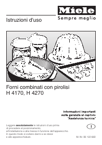 Manuale Miele H 4270 Forno