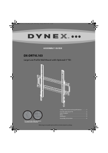 Manual Dynex DX-DRTVL103 Wall Mount