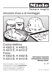 Manuale Miele H 4302 B Forno