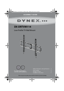 Manual Dynex DX-DRTVM114 Wall Mount