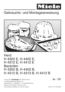 Bedienungsanleitung Miele H 4402 B Backofen