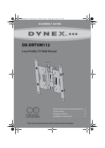 Manual Dynex DX-RTVM112 Wall Mount