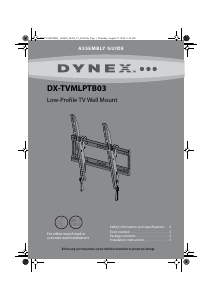 Manual Dynex DX-TVMLPTB03 Wall Mount