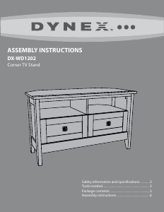 Manual Dynex DX-WD1202 TV Bench