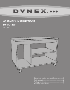 Manual Dynex DX-WD1239 TV Bench