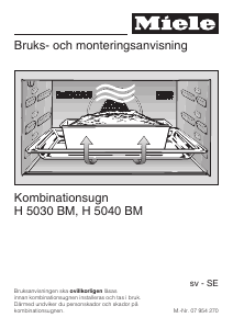 Bruksanvisning Miele H 5030 BM Ugn