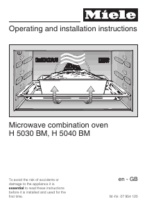 Manual Miele H 5040 BM Oven