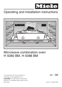 Manual Miele H 5080 BM Oven