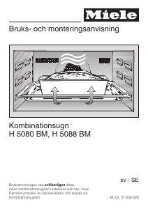 Bruksanvisning Miele H 5080 BM Ugn