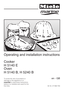 Manual Miele H 5140 B Oven
