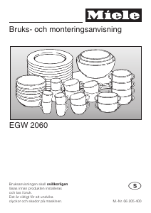 Bruksanvisning Miele EGW 2060 Tallriksvärmare